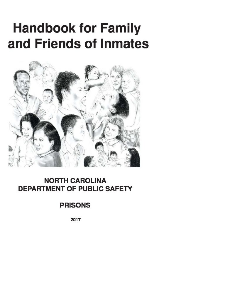2017 NCDPS Handbook for Family and Friends of People in Prison